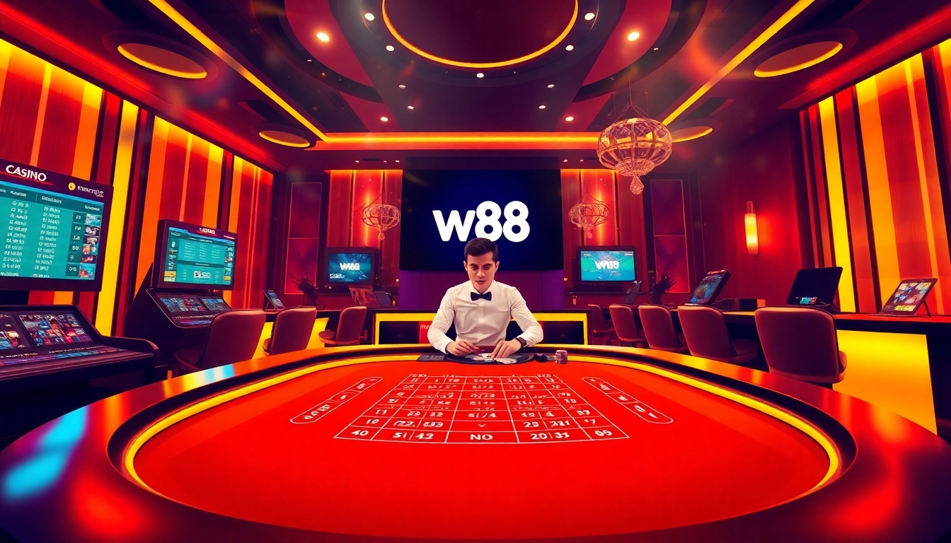 Experience the vibrant online gaming atmosphere at w88.nyc with Baccarat tables and professional dealers.