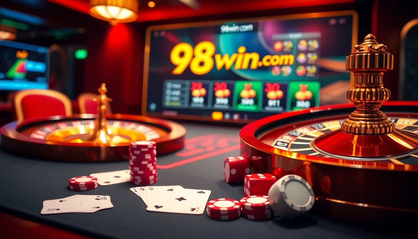 Experience the excitement of gambling at 98win com with engaging poker gameplay and exquisite casino ambiance.