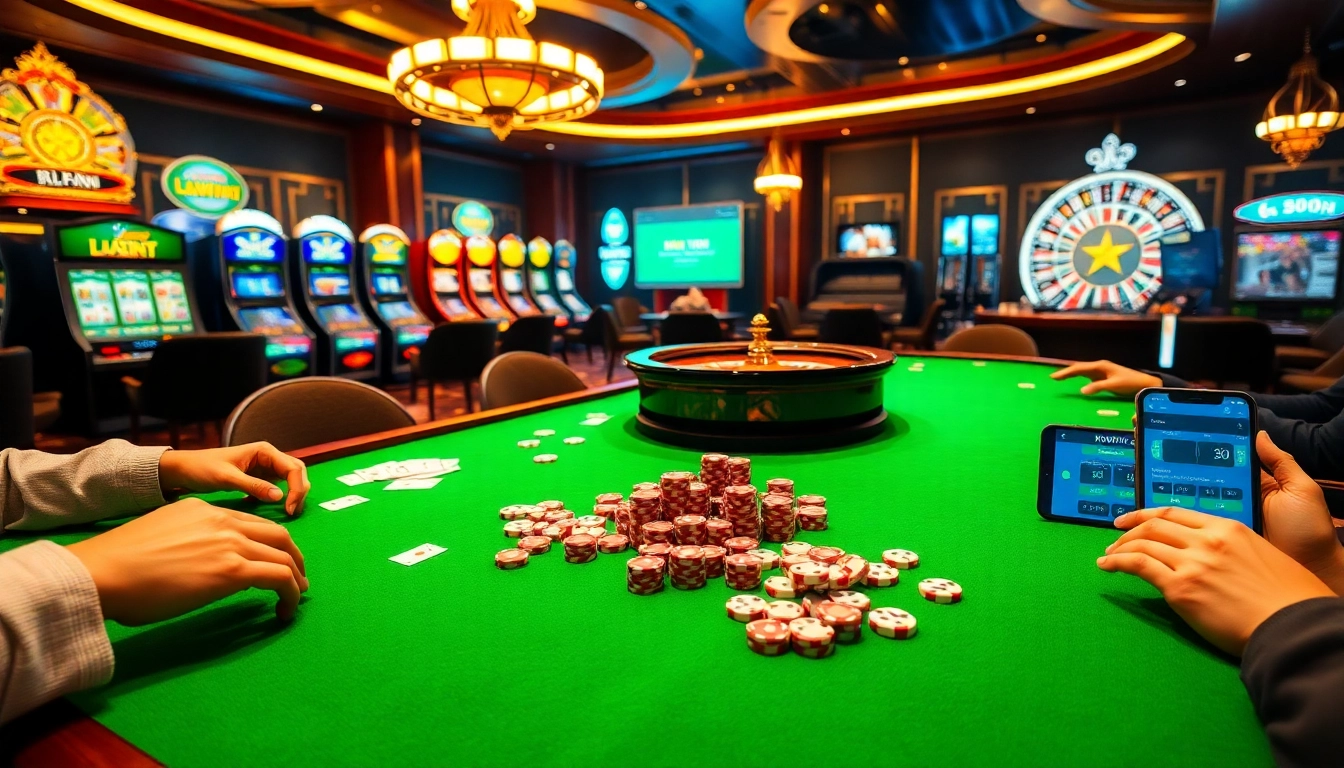 Experience the thrill of online gambling at kuwin.com with vibrant casino tables and exciting slots.