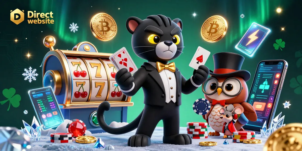 Play at the Direct website to win big with animated characters and vibrant casino elements.