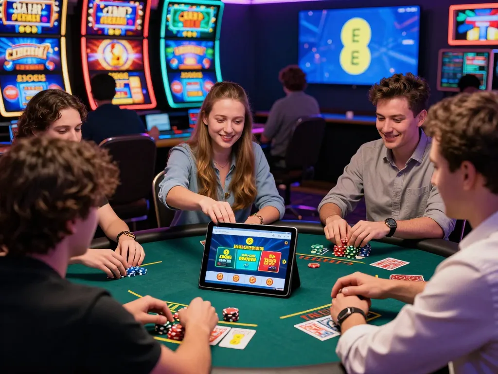 Players enjoying thrilling games on the EE88 platform, showcasing online casino excitement and vibrant user interaction.