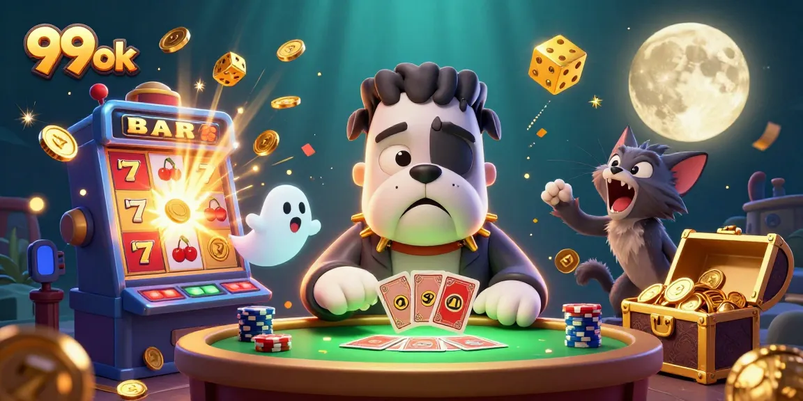 Engage with 99ok's thrilling gameplay featuring a vibrant casino scene with a winning atmosphere.