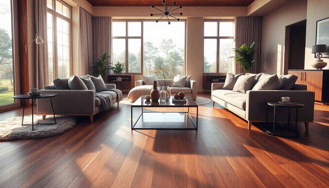 Admire the richness of luxury vinyl plank flooring in a beautifully styled living room setting.