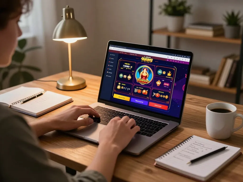 Person enjoying the 789win club app while engaged in online gaming at home.