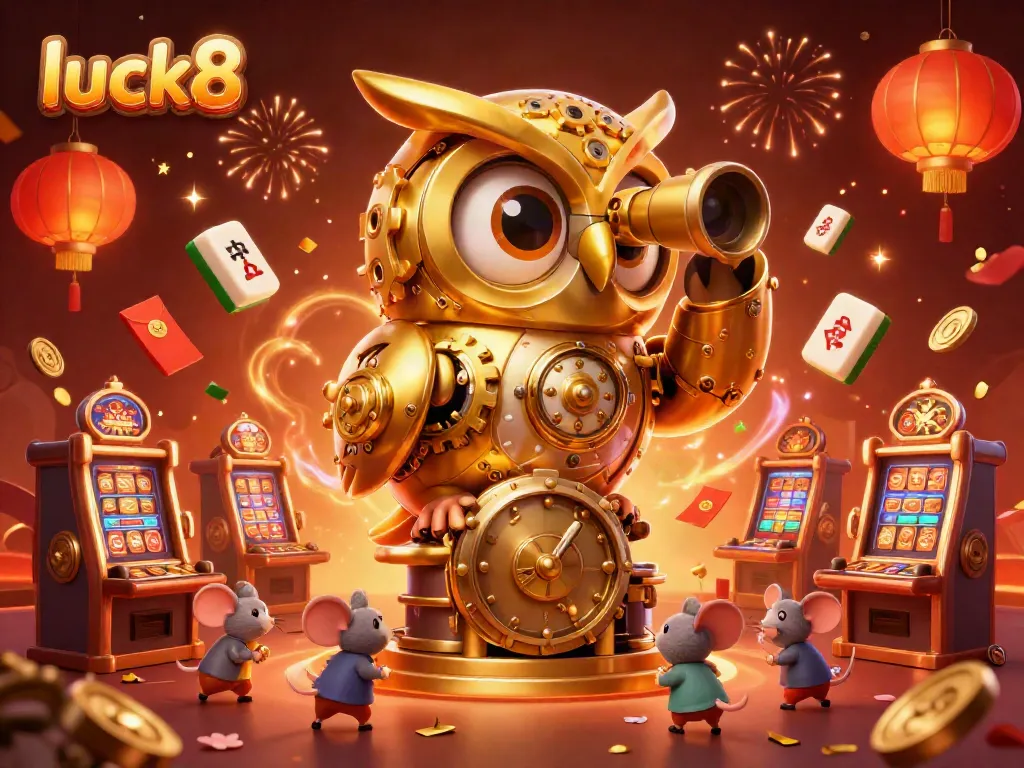 Experience thrilling gameplay at luck8, with lively slot machines and a festive atmosphere.