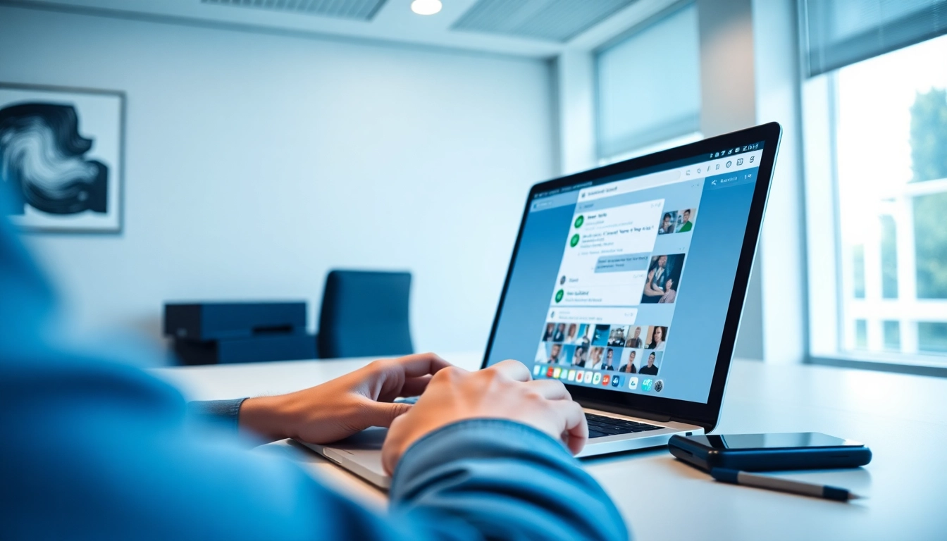 Efficient communication using WhatsApp Web on a modern desktop.