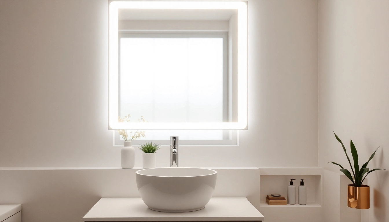 Illuminate your led mirror bathroom with chic design and natural light for a sophisticated ambiance.