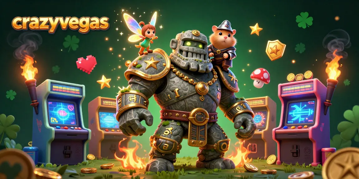 Experience thrilling gameplay at crazyvegas with vibrant 3D characters and casino elements.