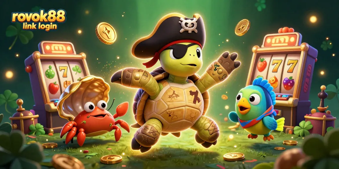 Experience the thrill of rokok88 link login with vibrant slot games and a dynamic pirate-themed illustration.
