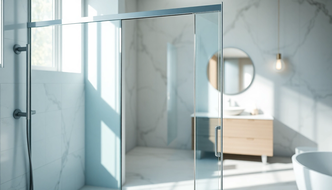 Explore stunning shower doors sliding in a modern bathroom setup with elegant design elements.