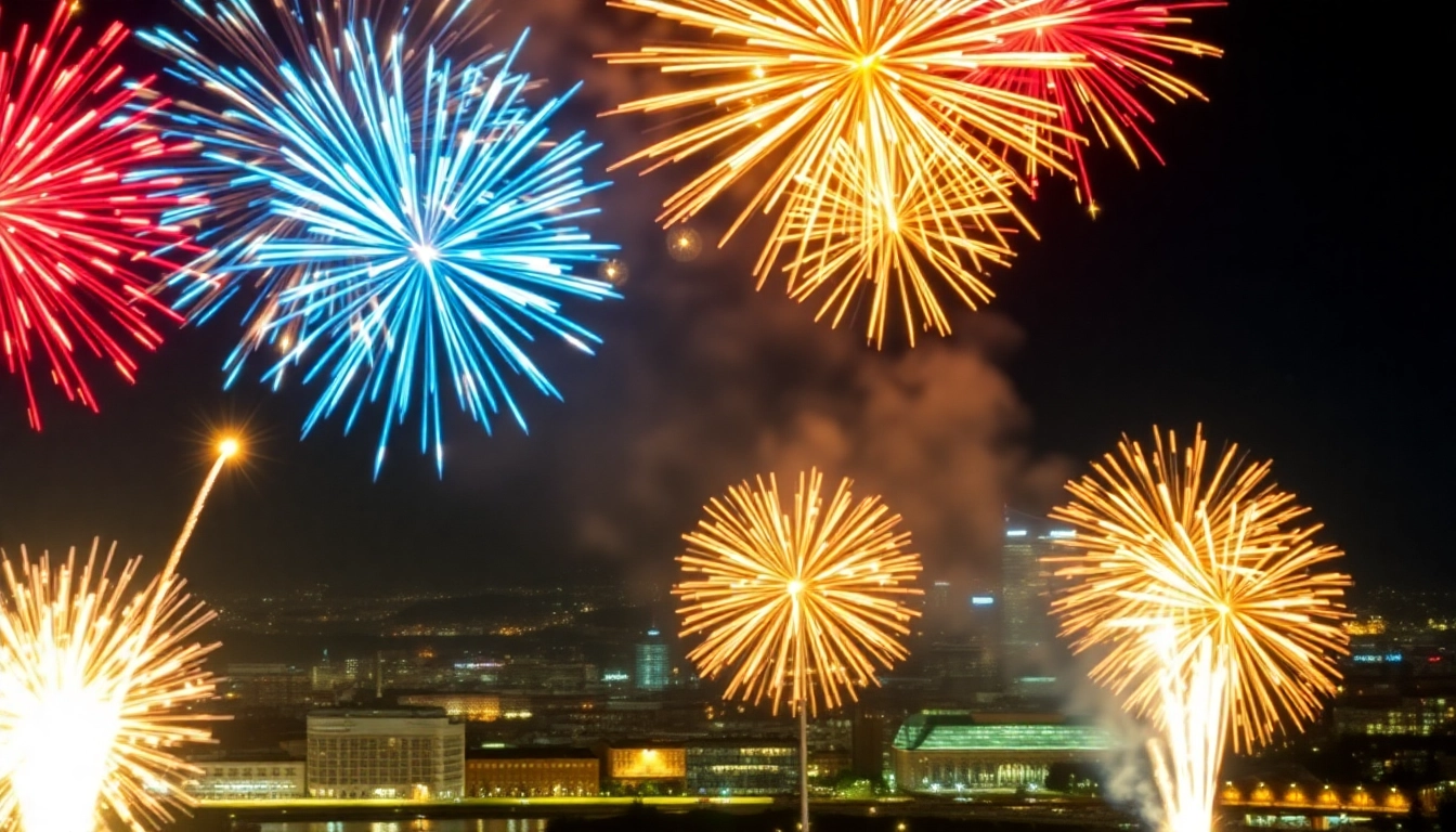 Buy fireworks Manchester with a stunning display over the city skyline.