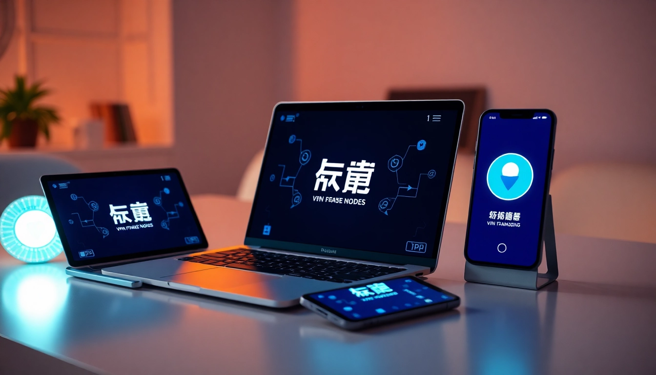 在多设备上显示的快连官网界面，突出高速且安全的连接。