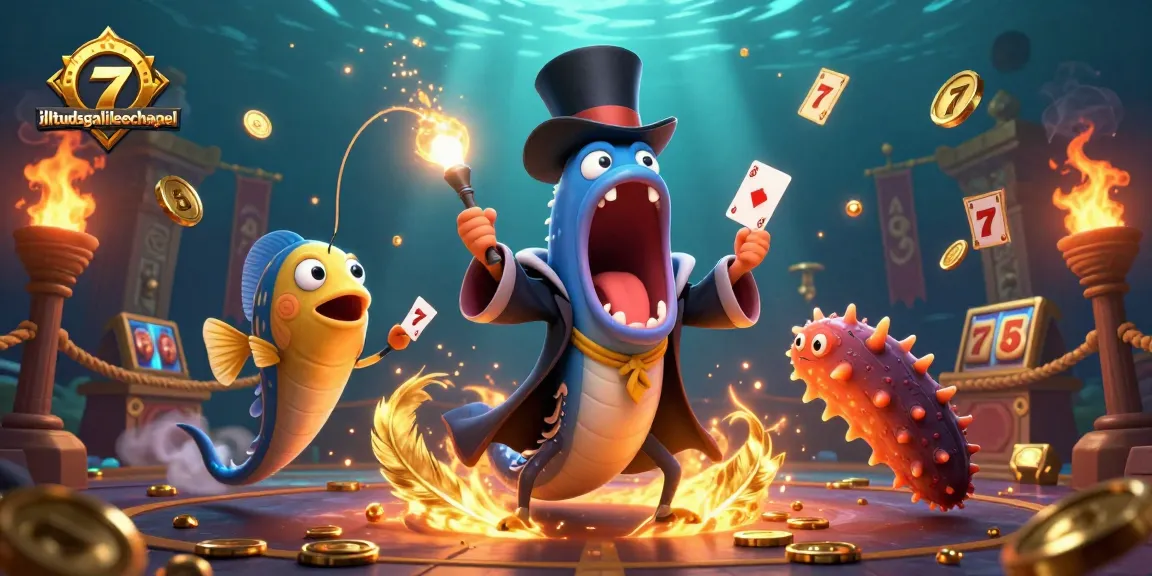 Experience the thrill of illtudsgalileechapel's magical casino scene with glowing animations and vibrant game symbols.