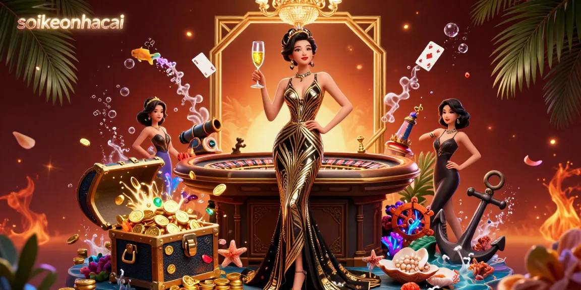Betting with soikeonhacai at a luxurious casino scene, showcasing elegance and riches.