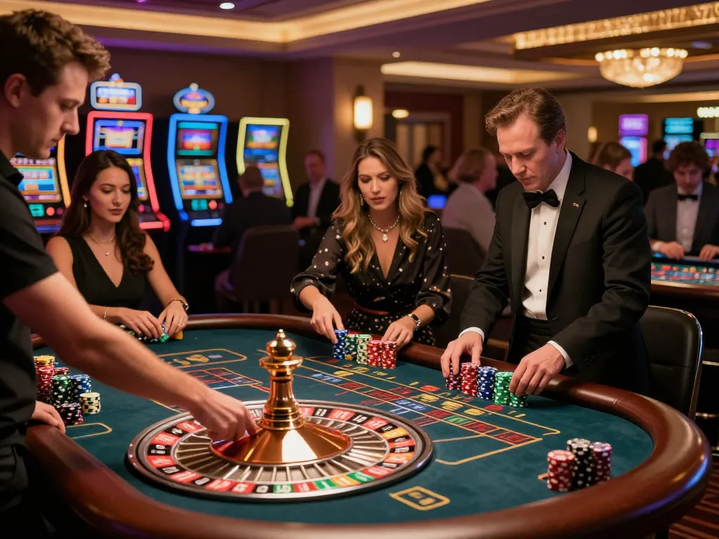 Exciting gameplay at a roulette table on trang chủ go8, showcasing vibrant chips and a professional dealer.