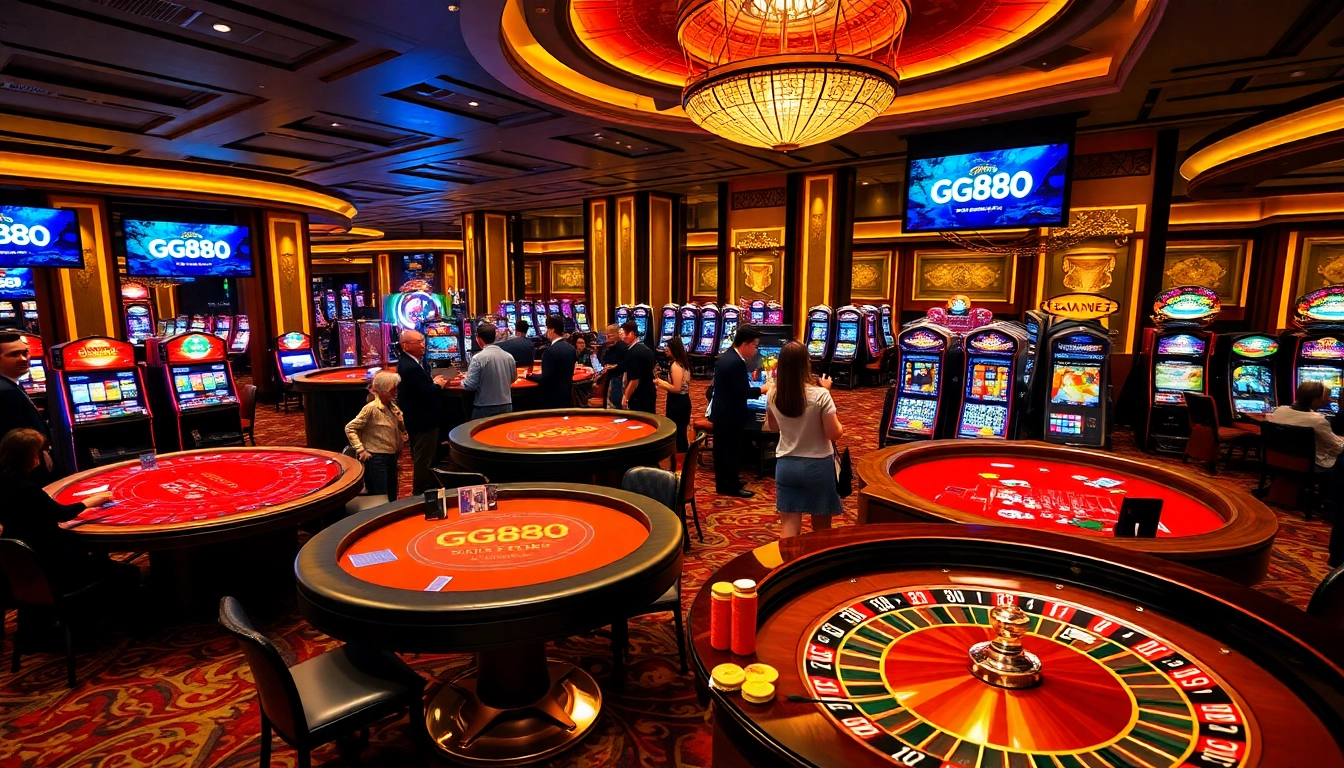 Experience thrilling gameplay at GG888 with vibrant casino visuals and dynamic gambling action.