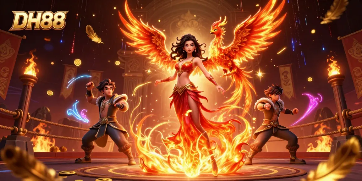 Engage with DH88's thrilling casino experience featuring vibrant characters and dynamic game elements.