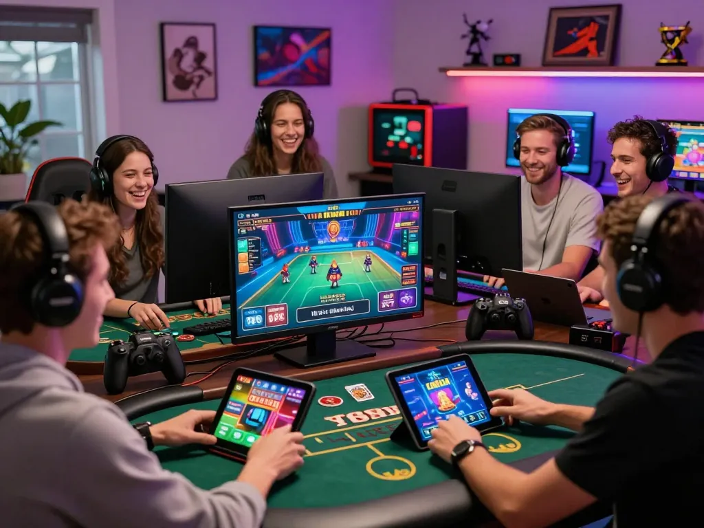 Players enjoying diverse games at 789club in a lively gaming atmosphere.