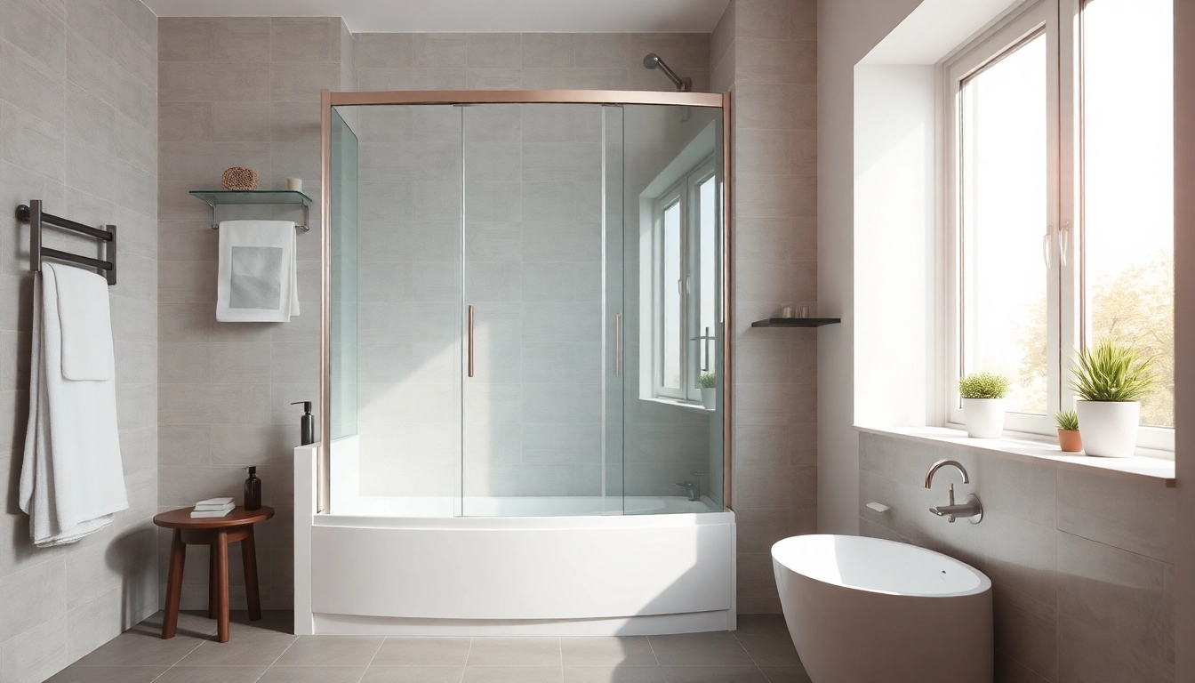 Dusche 100x100 mit modernem Design in einem eleganten Badezimmer