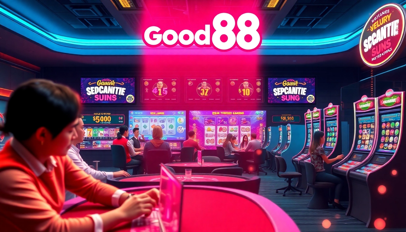 Online gaming scene showcasing Good88.hu.net with engaging casino games, vibrant colors, and user-friendly interface.