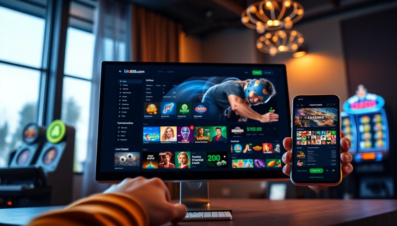 Interactive gaming interface of bk860s.com showing betting options for sports and casino games.