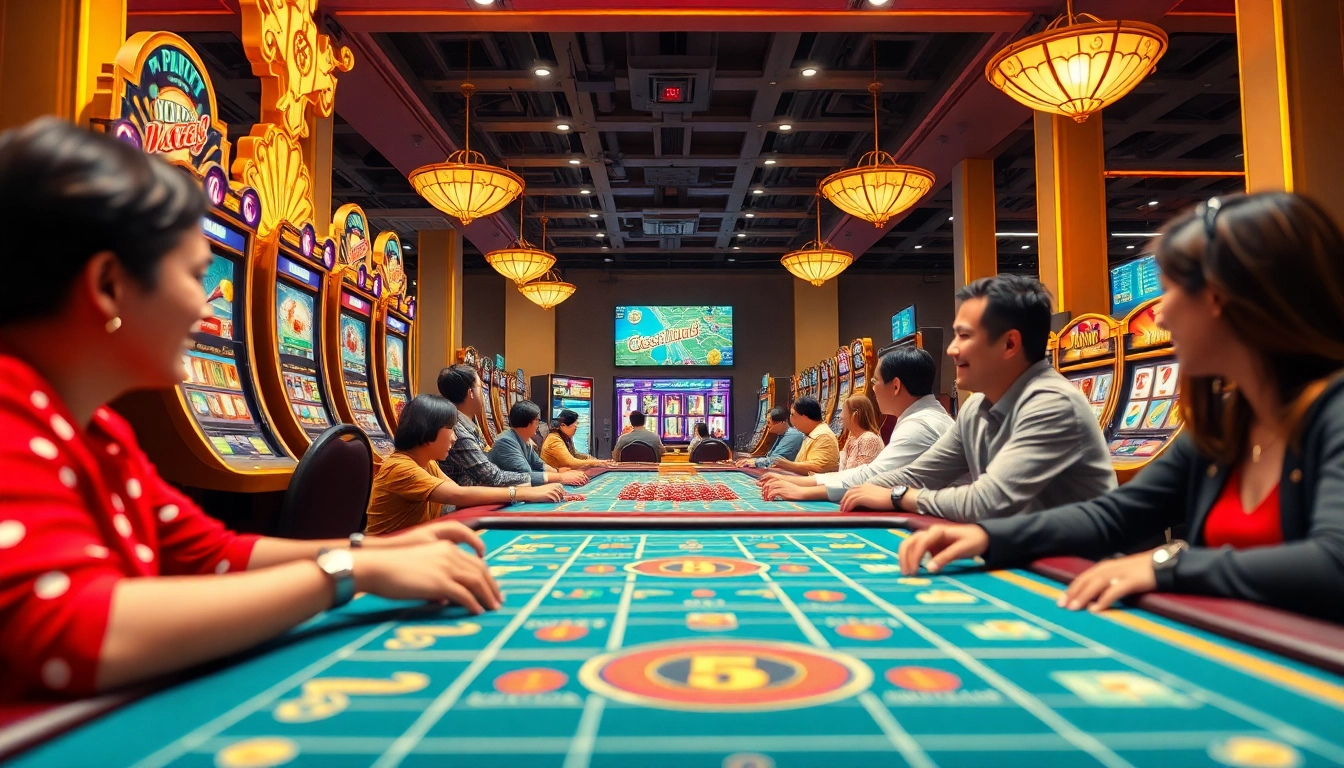Exciting online gambling experience at tk88win.live with players enjoying casino games