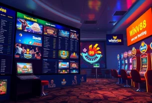 Dynamic online betting interface showcasing winvn88.live with exciting sports and casino options.